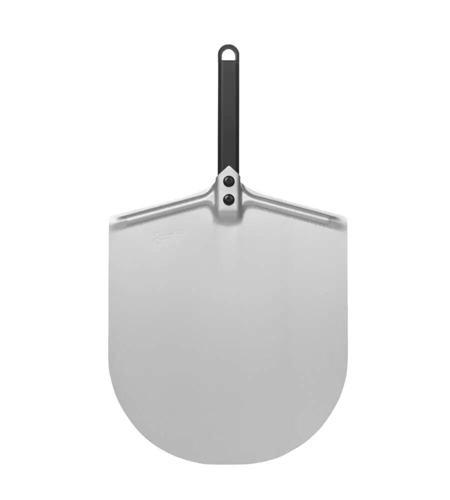 Pala per pizza gimetal "amica" con manico nero 25 cm e testa in alluminio 30 cm